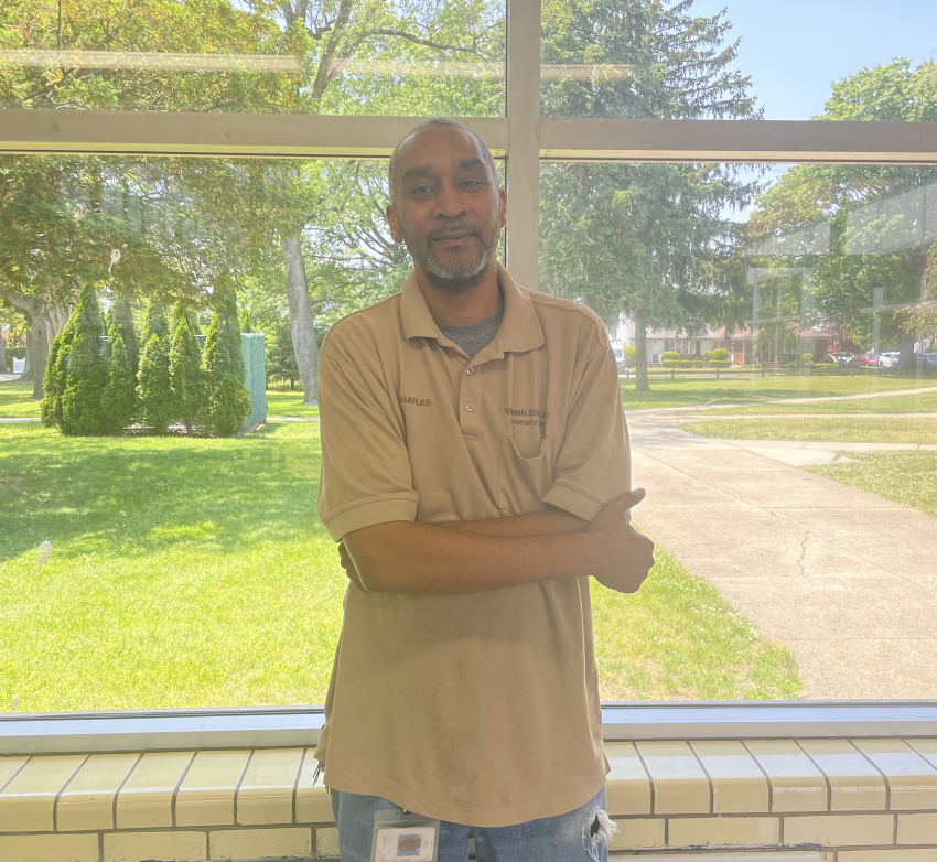 Custodial staff member Charles Purnell remains an integral part of  New Hyde Park Memorial's community.